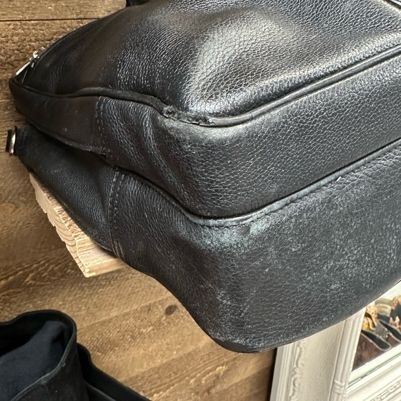 Longchamp Le Foulonné Leather Briefcase (Black) - Picture 11 of 15